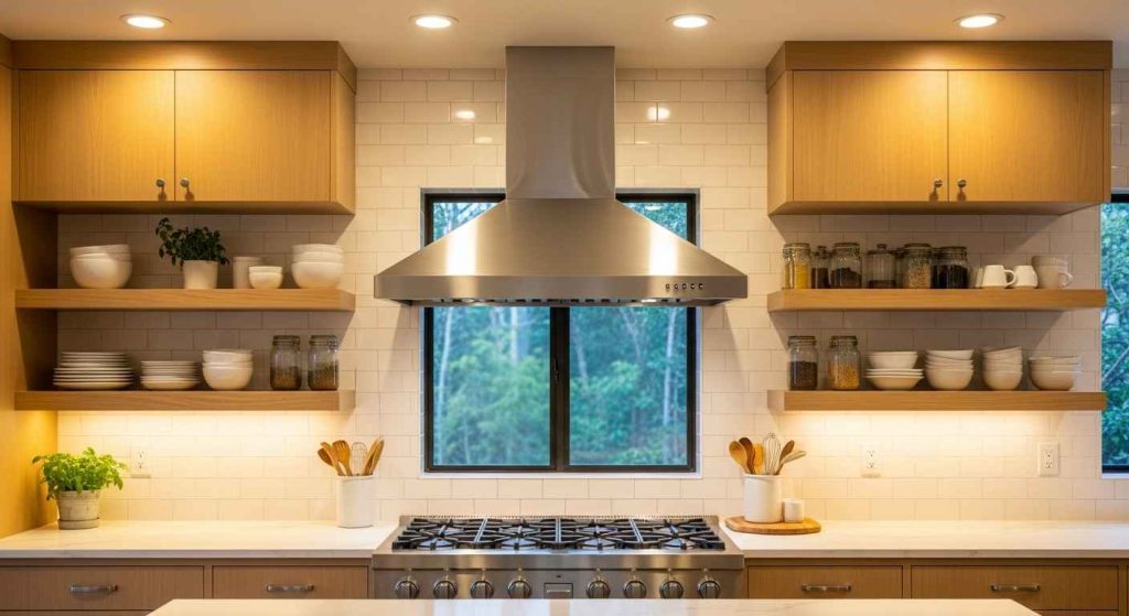 Flanking Range Hood Design