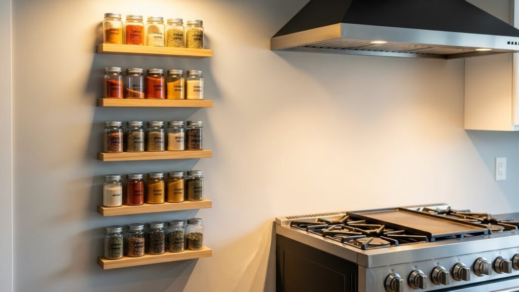 Floating Spice Rack Shelves