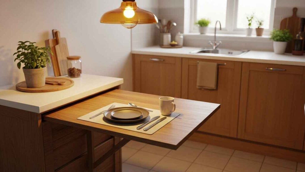 Fold-Down Dining Table