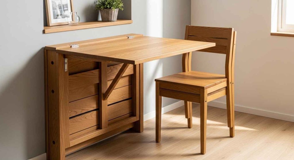Fold-Down Dining Tables for Flexible Seating