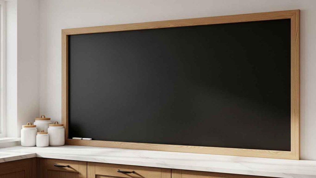 Framed Chalkboard Panel Backsplash