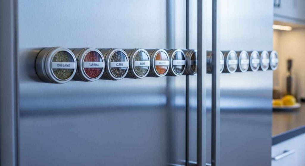 Fridge-Frame Spice Magnet Rack