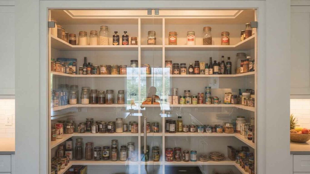 Full-Length Glass Door Pantry