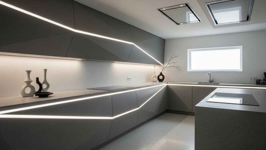 Geometric Angled Cabinets