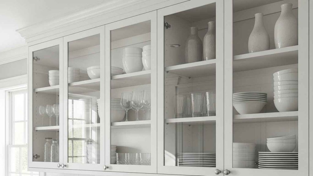 Glass Front Upper Cabinets
