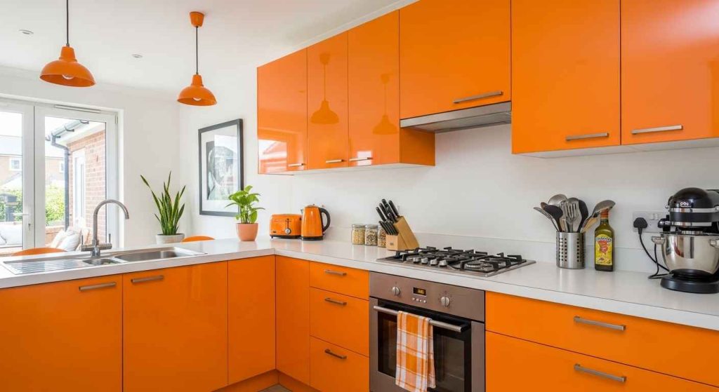 Glossy Orange Kitchen Energy