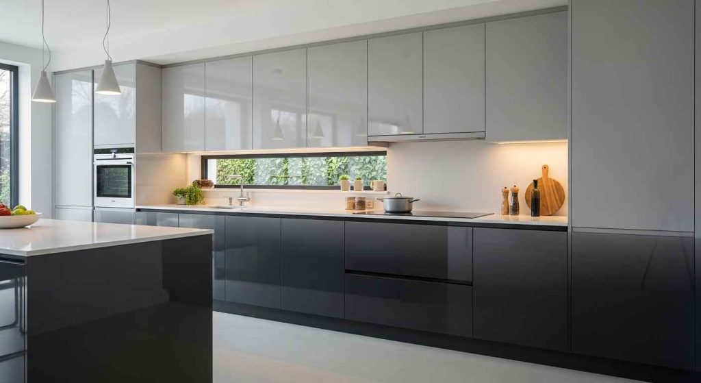 Glossy Two-Tone Gray Gradient