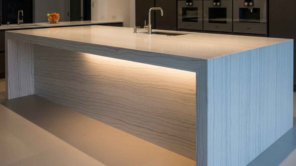 Go Modern with a Waterfall Edge Countertop