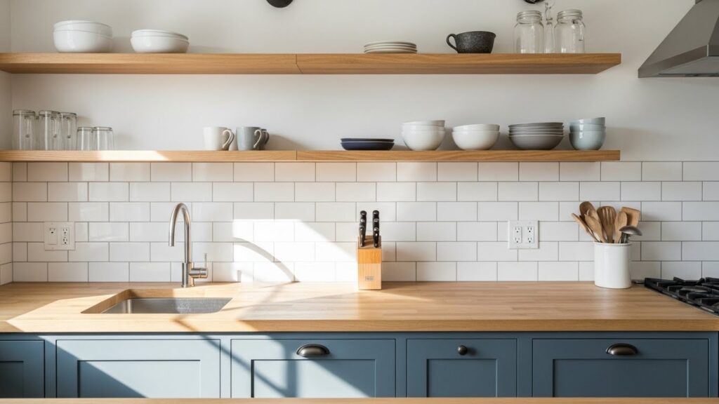 Go Vertical with Shelving & Backsplashes