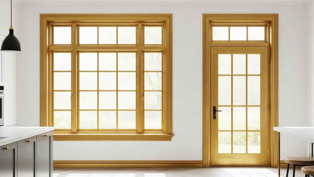 Gold Framed Windows and Doors