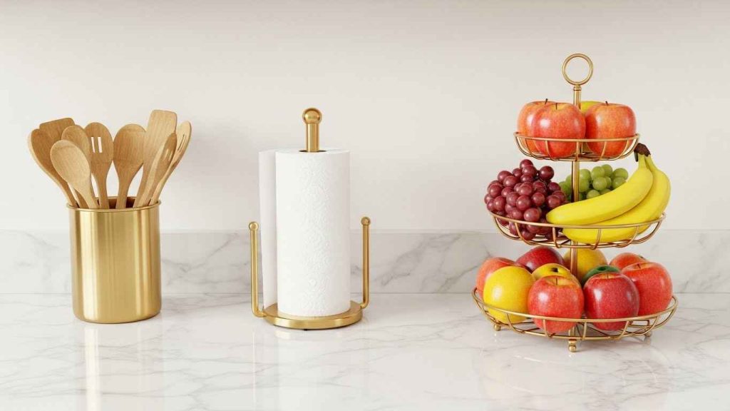 Gold Utensil Holders and Accessories
