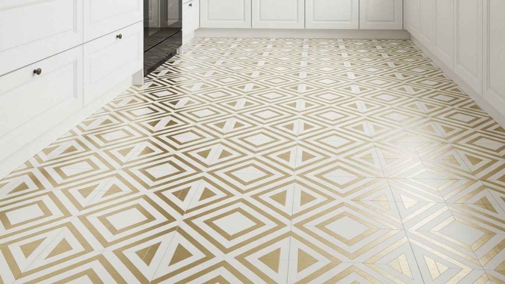 Gold and White Geometric Patterns