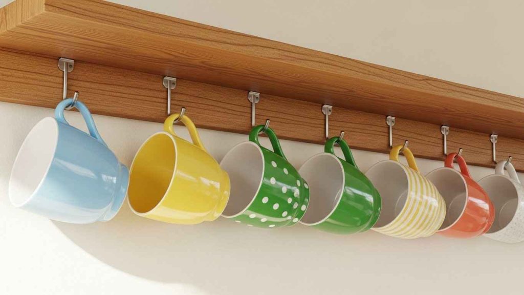 Hang Mugs Under Shelves