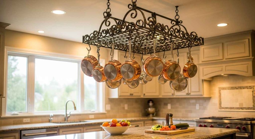 Hang Pots and Pans Overhead