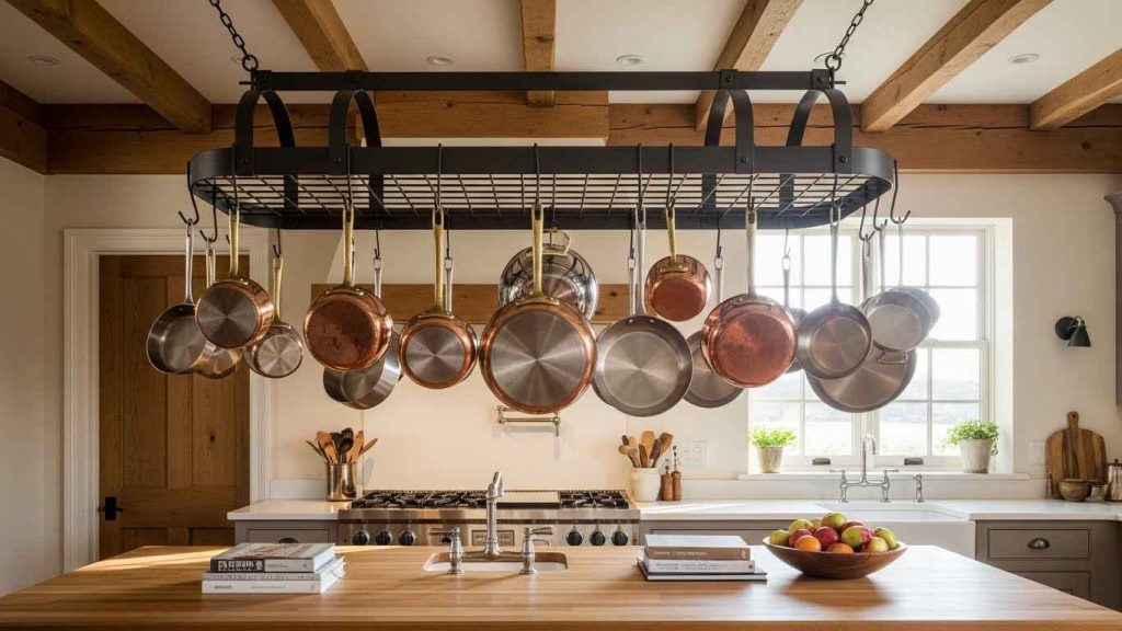 Hang Pots and Pans from the Ceiling