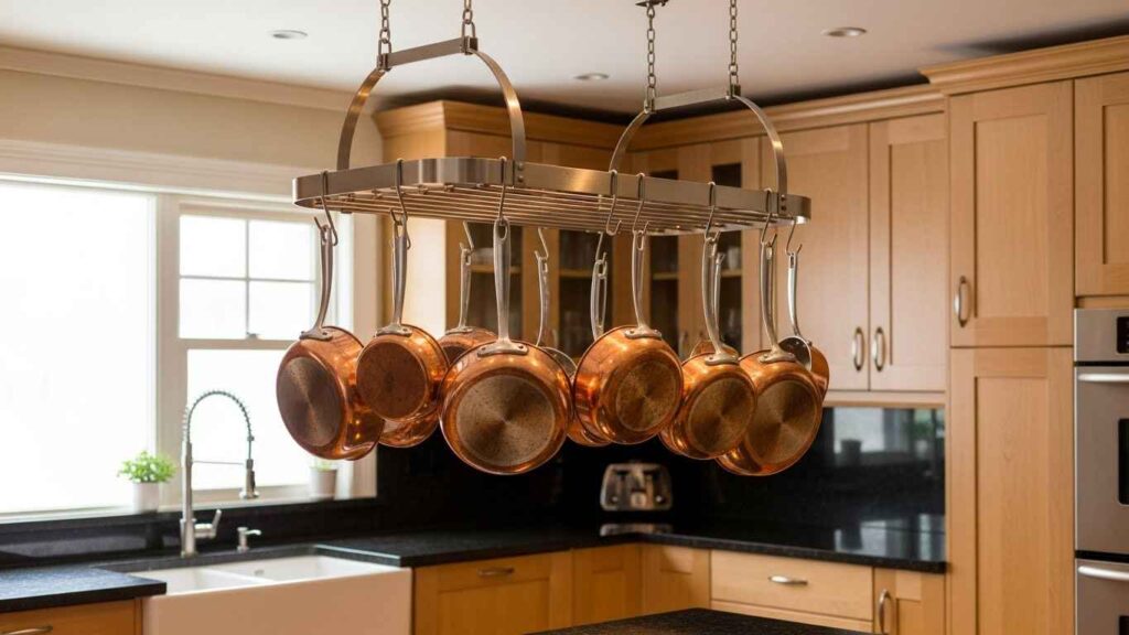 Hang Pots and Pans from the Ceiling