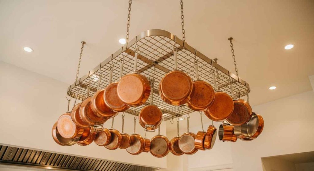 Hang Pots from a Ceiling Rack
