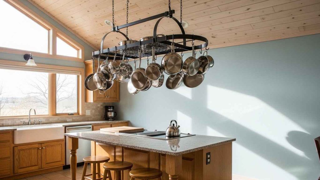 Hang a Pot Rack from the Ceiling