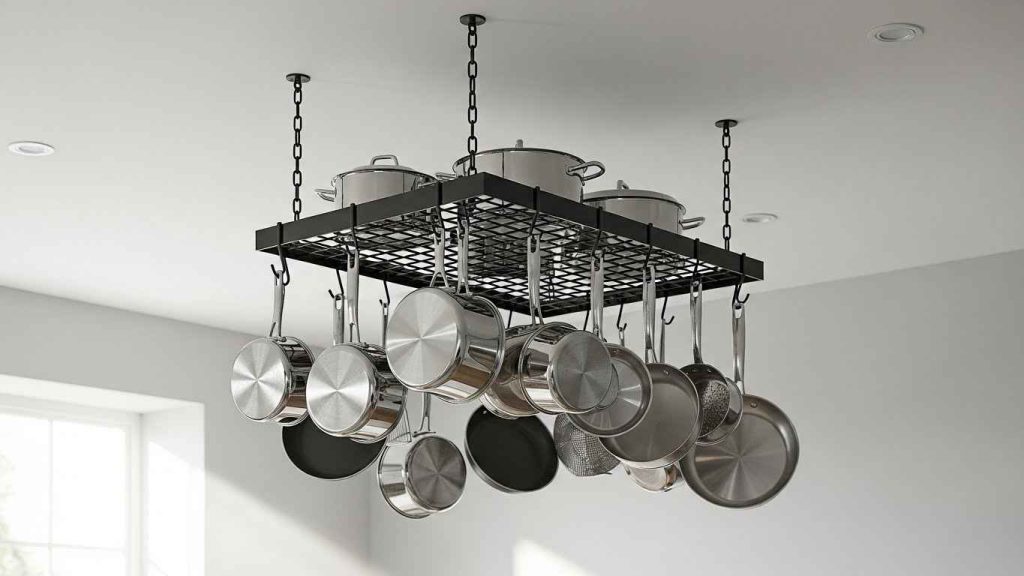 Hang a Pot Rack from the Ceiling