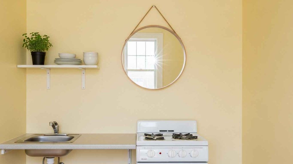 Hang a Small, Round Mirror