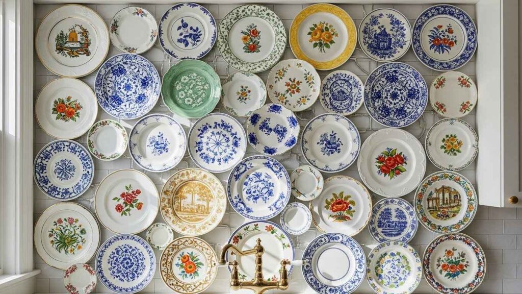 Hanging Plate Gallery Wall