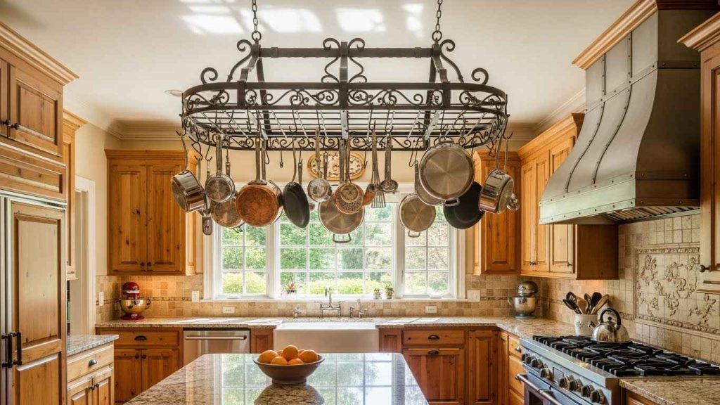 Hanging Pot Rack from the Ceiling