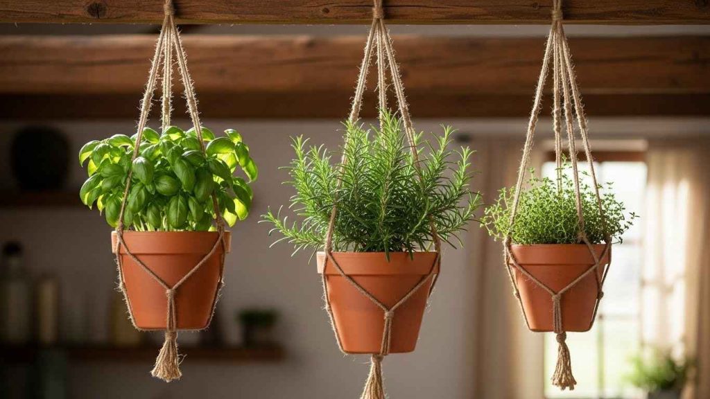 Hanging Terracotta Pot Array