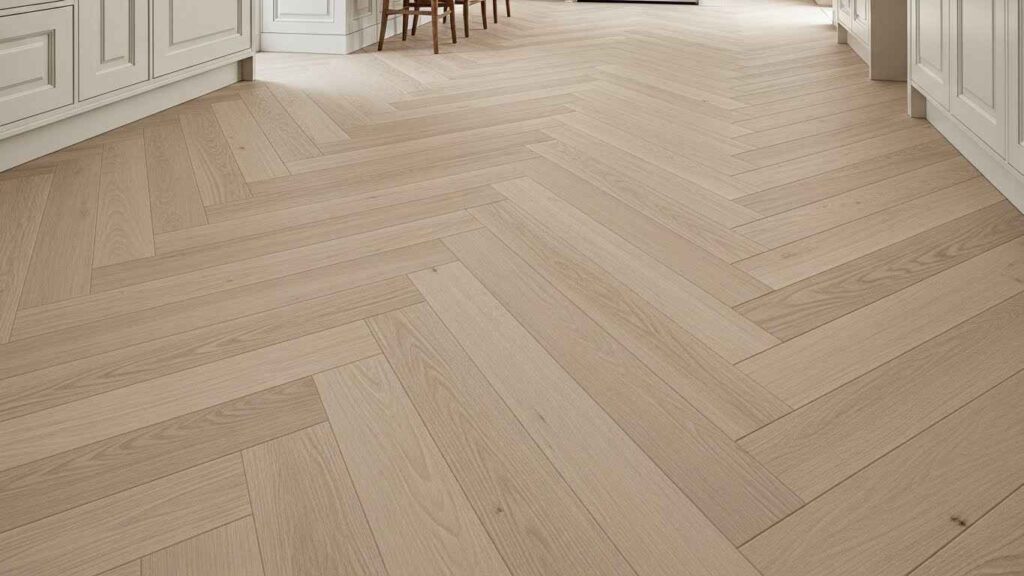 Herringbone Flooring in White Oak