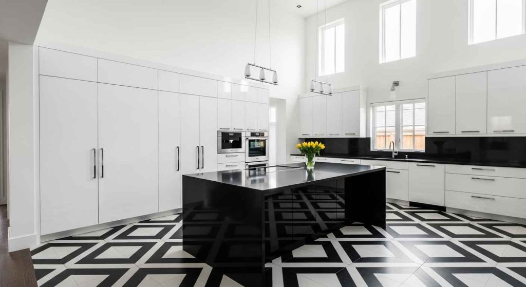 High-Contrast with Black and White Furniture