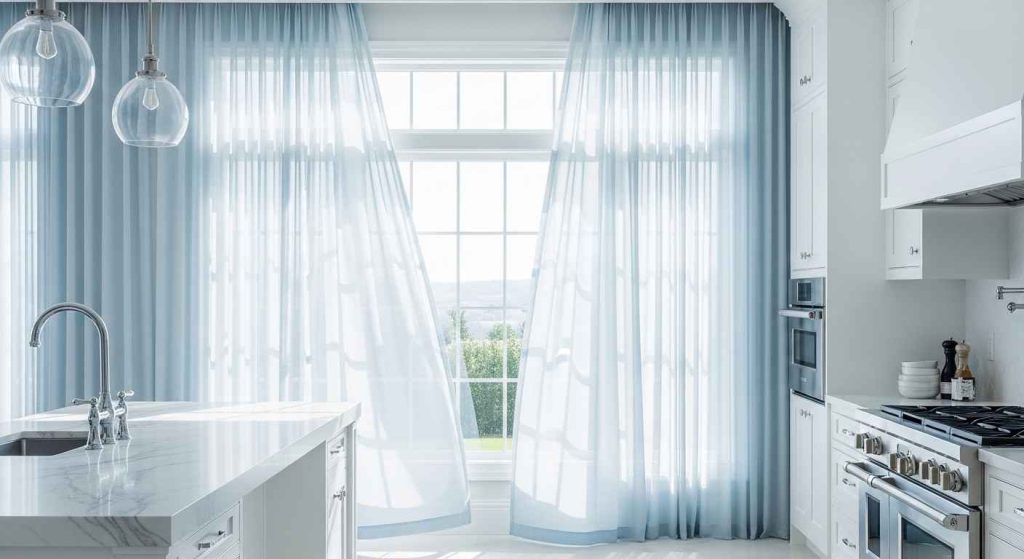 Icy Blue Window Treatments