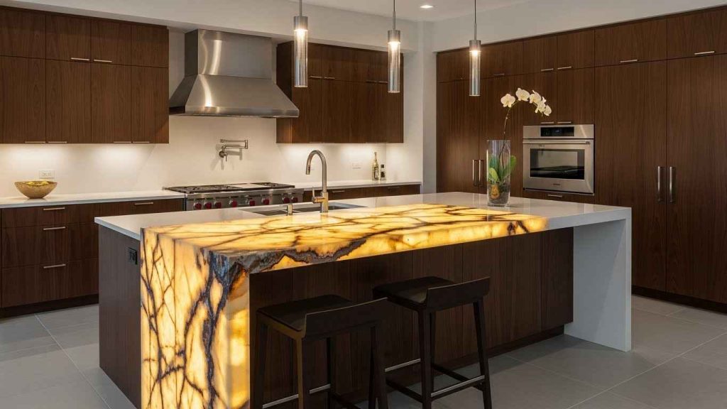 Illuminated Backlit Onyx Wall