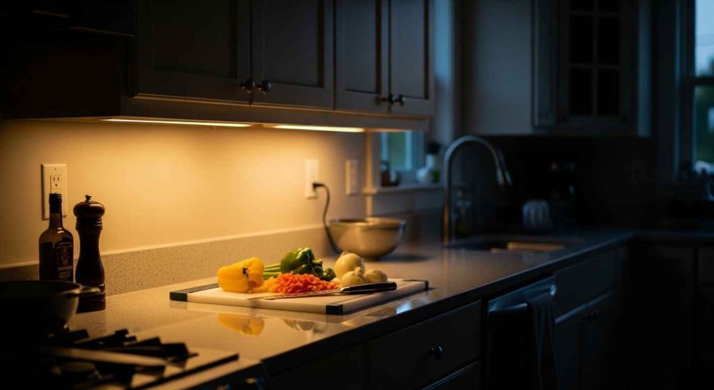 Incorporate Discreet Under-Cabinet Lighting