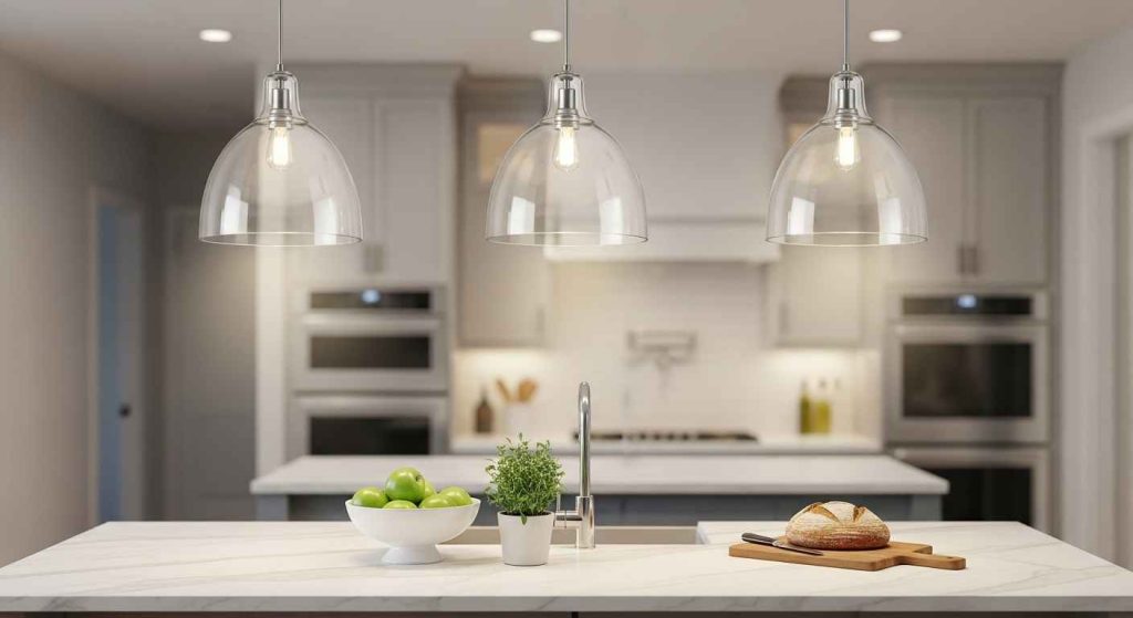 Incorporate Pendant Lights with Clear Glass