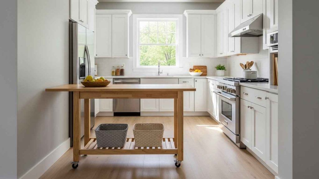 Incorporate a Kitchen Island on Wheels