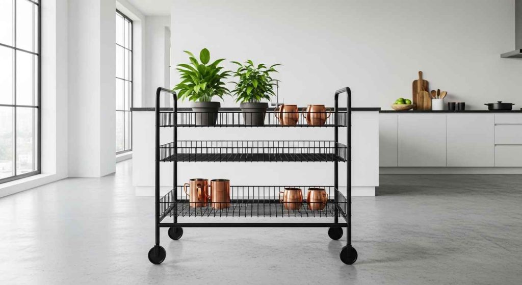 Industrial Chic Metal Utility Cart