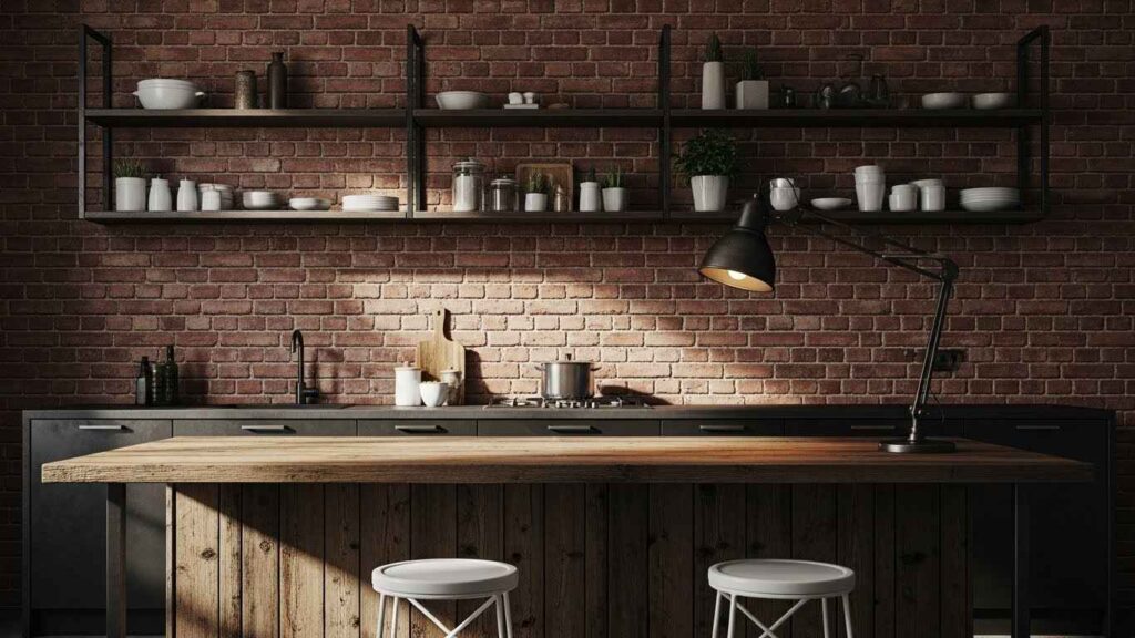 Industrial Chic White Stools