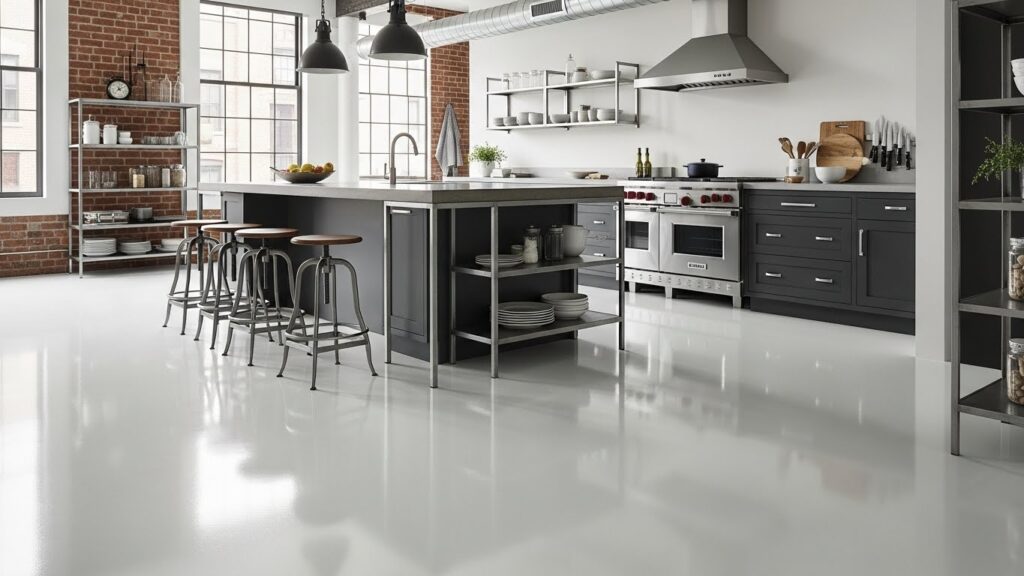 Industrial White Epoxy Floor
