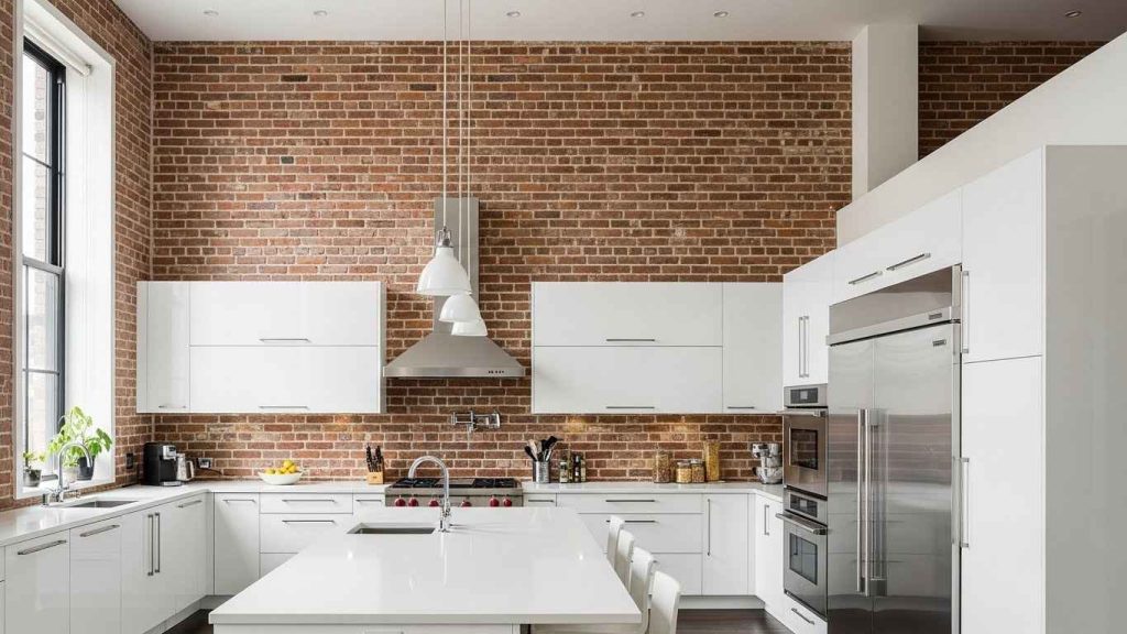 Industrial White and Brick Combo