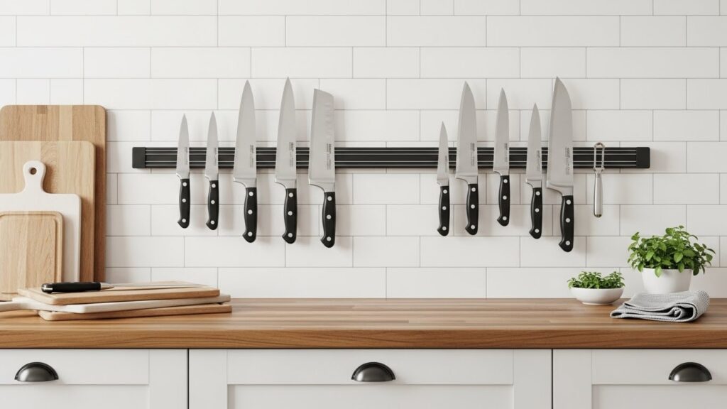 Install Magnetic Strips for Knives