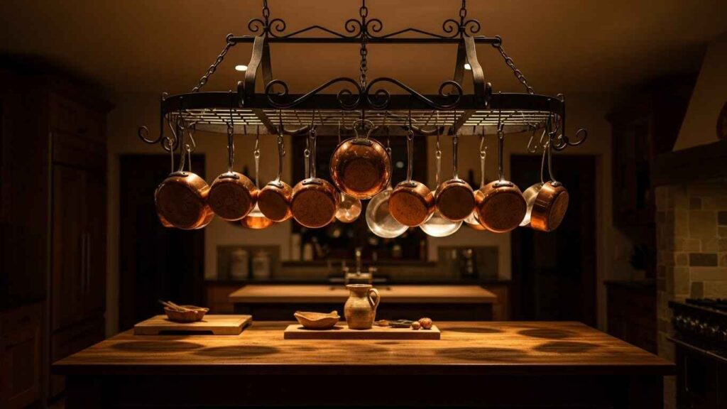Install Pot Racks or Hanging Storage Above
