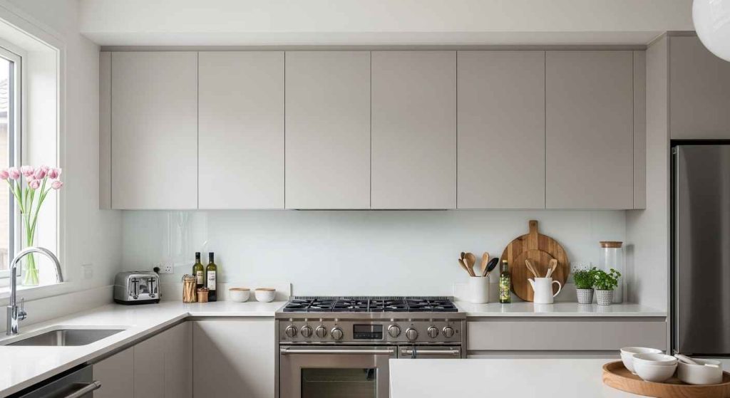 Install Sleek, Upper Wall-Mounted Cabinets