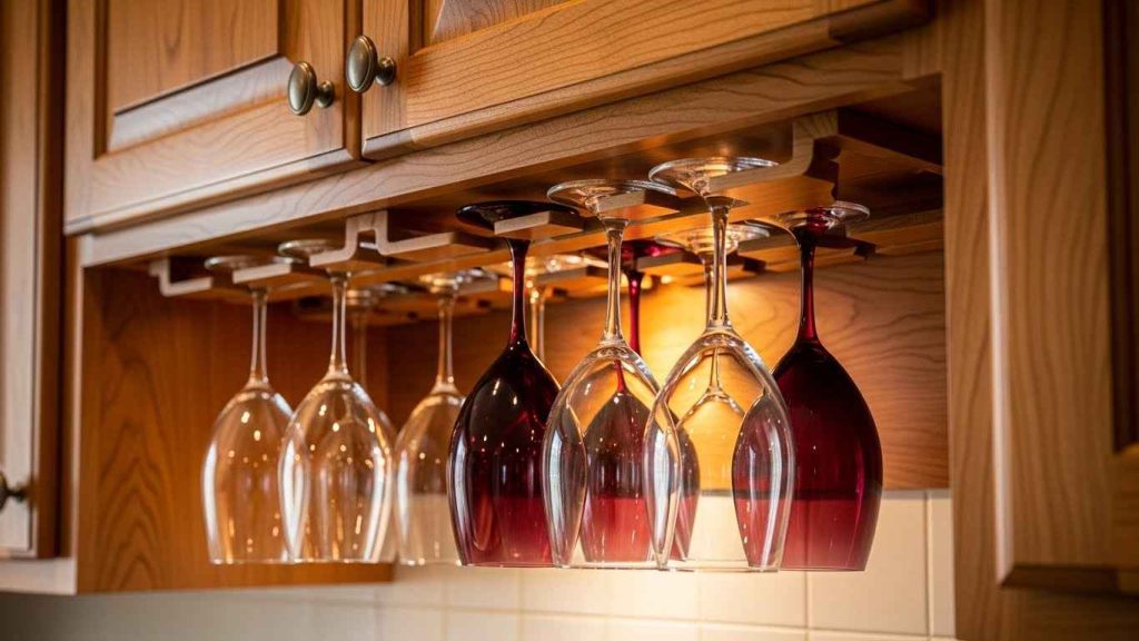 Install Under-Cabinet Stemware Racks