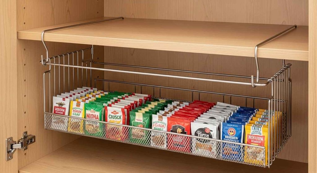 Install Under-Shelf Baskets