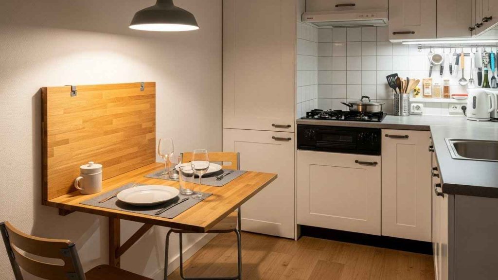 Install a Fold-Down Dining Table