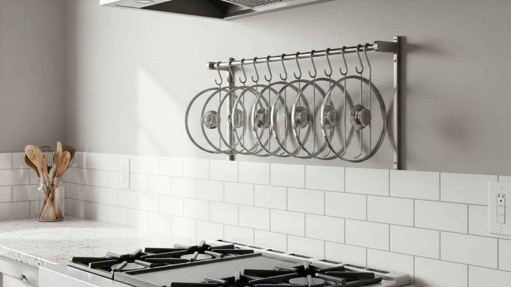 Install a Wall-Mounted Pot Lid Rack