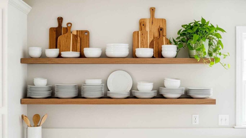 Integrate Open Shelving Thoughtfully