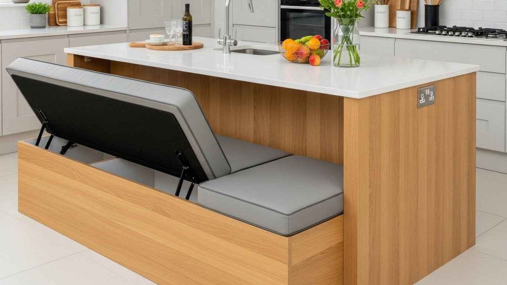 Integrated Bench Storage