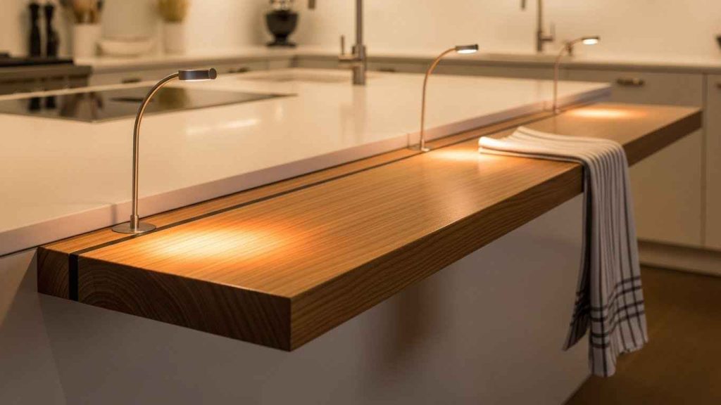 Integrated Wooden Towel Bars