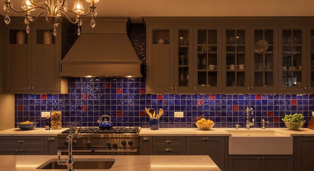 Jewel-Toned Kitchen Elegance