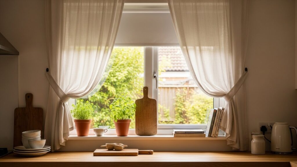Layering Blinds with Curtains
